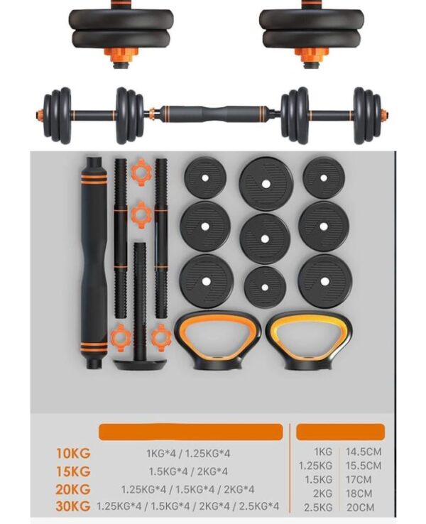 Dumbells kettle bell barbell